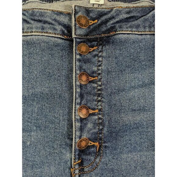 AVA & VIV Women Size 26 Button Fly Mid Rise Cuffed Midi Jean Short - Picture 4 of 9